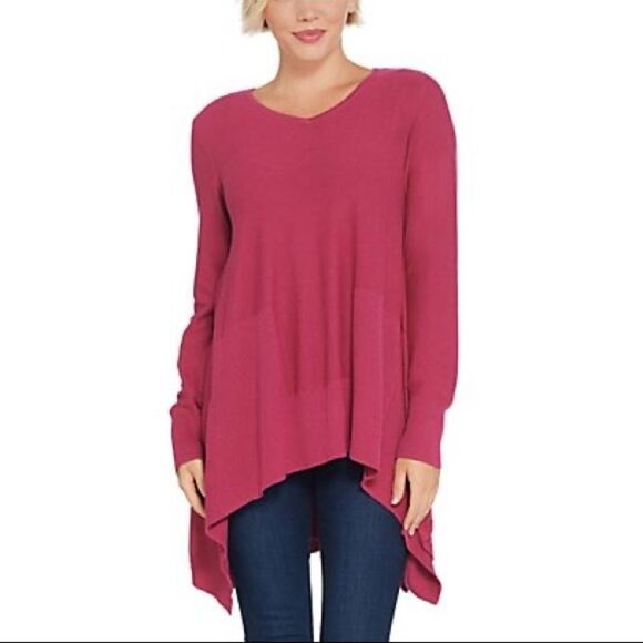 Joan Rivers Swing Style Sweater with Rib Detail - Picture 2 of 5